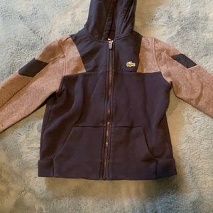 Lacoste sport navy and gray hoodie